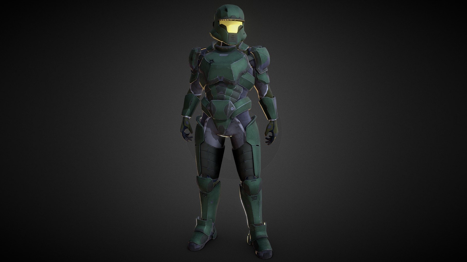 The Grom Combat Armor is a hardsuit manufactured by MOC Defense on Beldua. It utilizes a passive load-bearing exoskeleton to redistribute the weight of the operator's armor plates and equipment to the ground, improving overall combat effectiveness and decreasing battle fatigue. The armor plates can be interchanged with any compatible armor that can attach to the exoskeleton frame, including the armor plating of combat robots, such as the TR series. 

Armor designed for Nanotide (https://linktr.ee/nanotide) in one of their many stories, set in the sci-fi setting of Beldua (https://toyhou.se/Nanotide/characters/folder:1384020). 
Project can be also found on ArtStation (https://www.artstation.com/artwork/qQKgVR) 3d model
