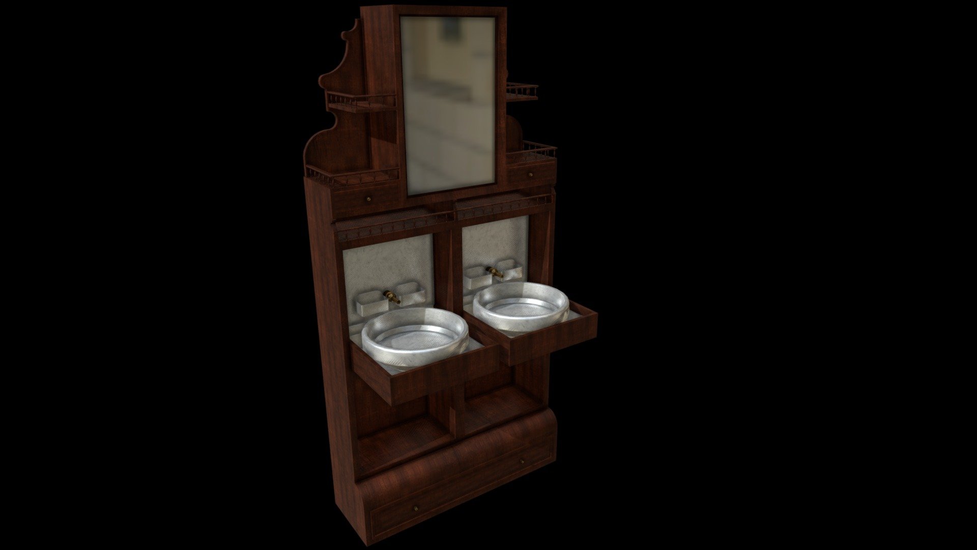 Third class wash basin - Second class wash basin - Buy Royalty Free 3D model by MichaelWoods 3d model