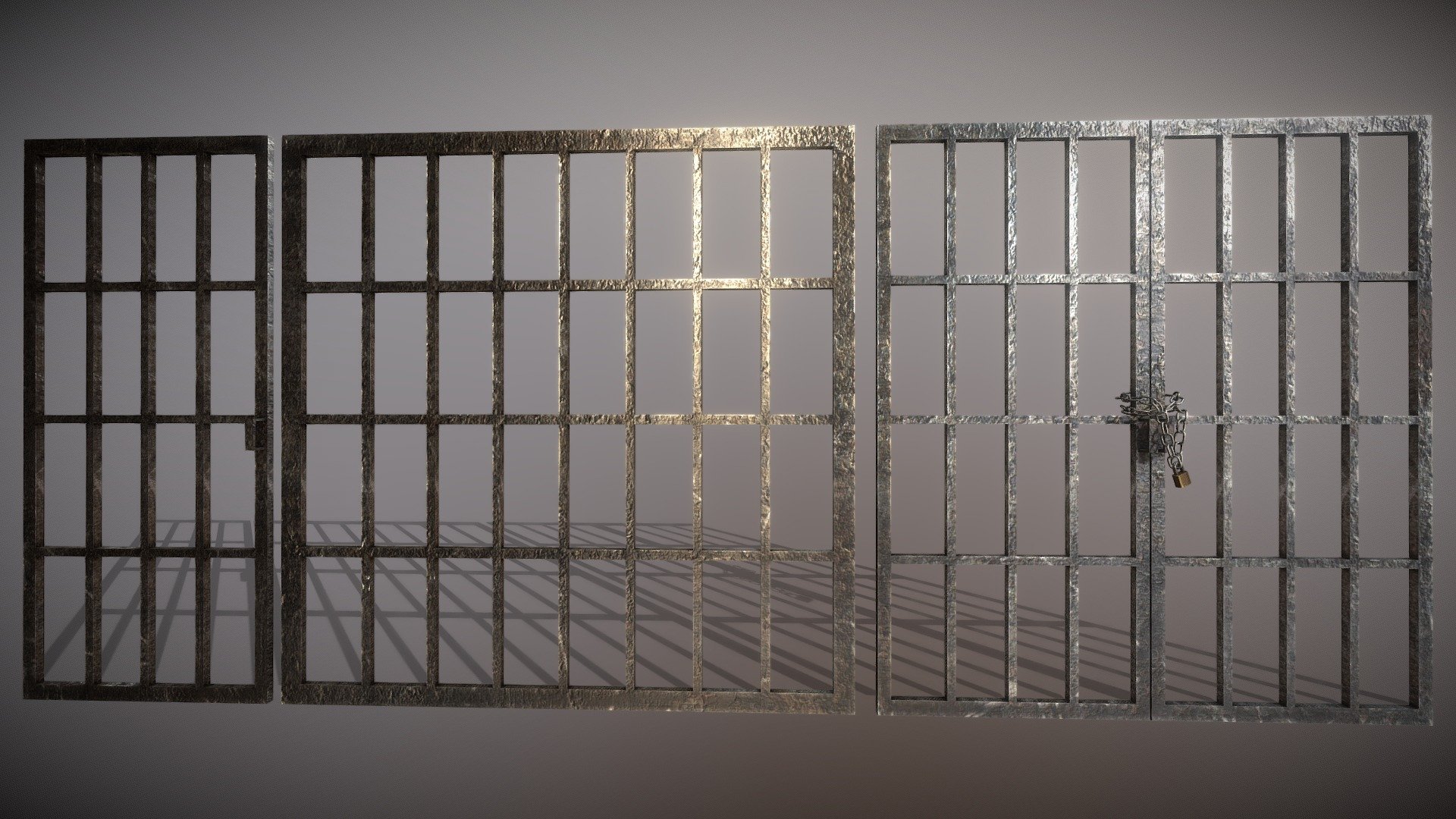 Dungeon Prison Bars With Chains and Padlock PBR 

jail, jailbars, prison, prisonbars, pbr, metal work, iron, obj, unity, unreal, games, rpg, props - Dungeon Prison Bars Chains Padlock PBR Download - Buy Royalty Free 3D model by Hermes - 3D Assets (@BrunoHermes) 3d model
