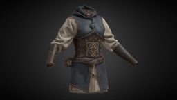 Witcher Jacket armor, medieval, accessories, props, uniform, sheild, unrealengine, charactermodel, soldier-equipment, charater-game, forhonor, womancharacter, medievalarmor, character, asset, blender, sword, characterdesign, witchersword