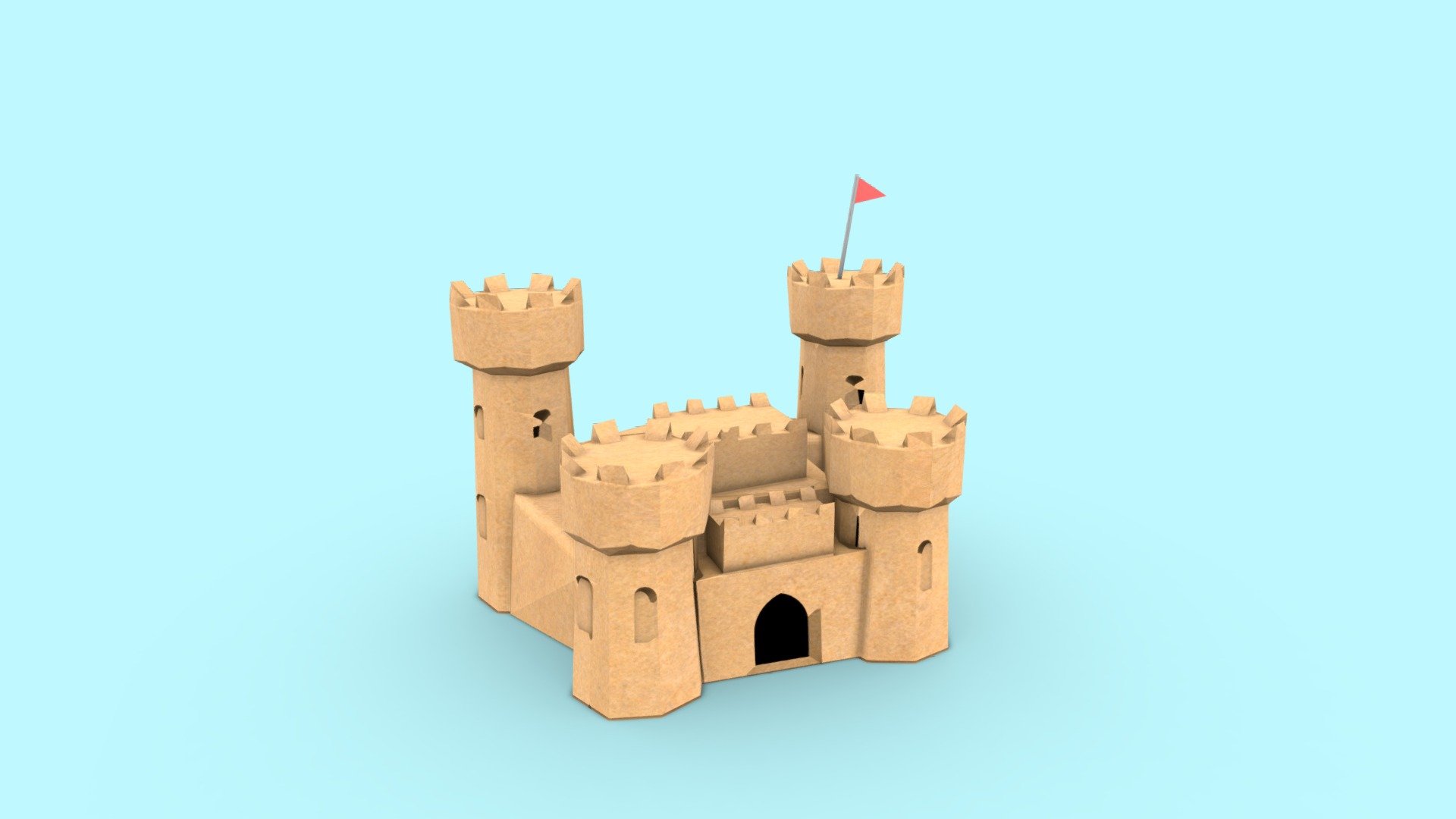 Free Big Sand Castle 3D Low-Poly Model

Made in Blender 2.93.4

-

Features:




Low-Poly

Clean topology Non-Overlap UVs

Baked Mesh

Textures: |  2048x2048




Albedo

Normal

Roughness

Ambient Occlusion

Dimensions: 0.8m x 0.8m x 0.6m - Big Sand Castle - Low Poly - Download Free 3D model by Styro (@Styro4) 3d model