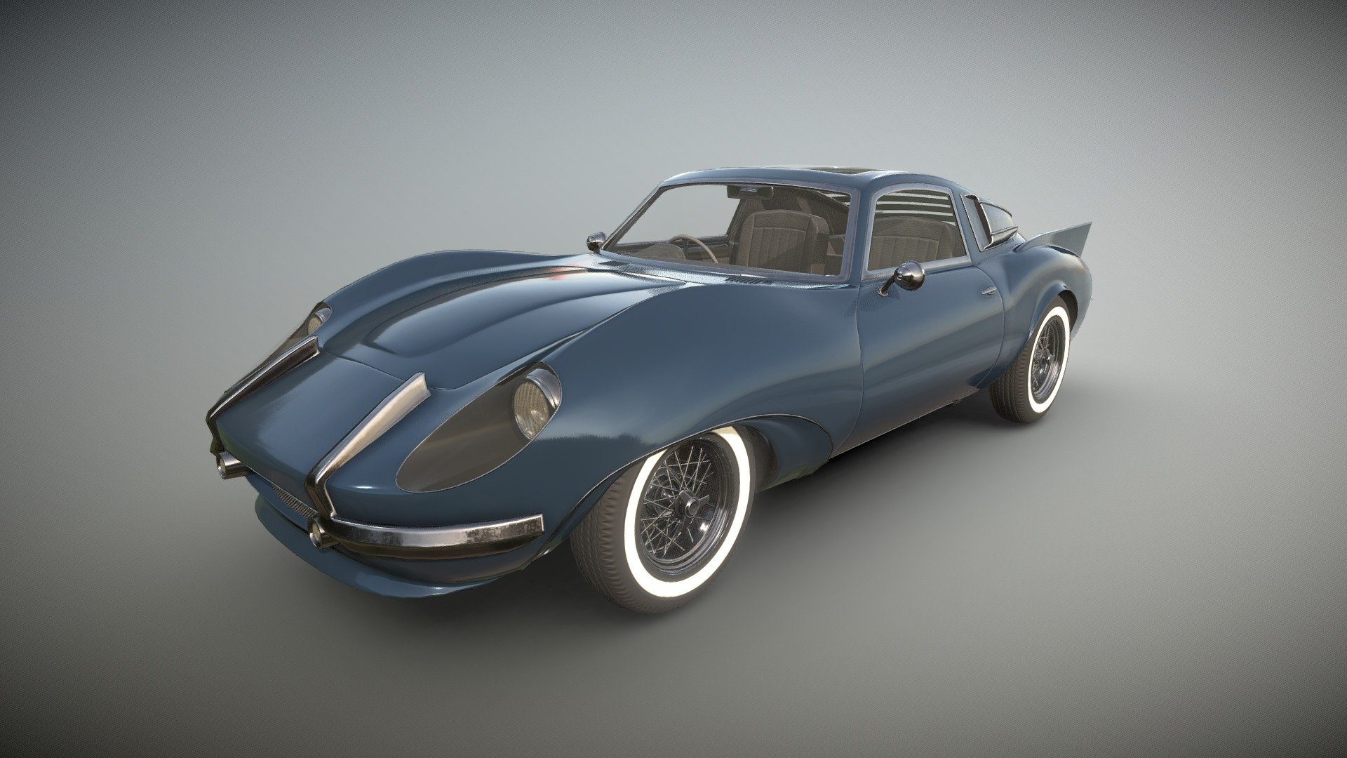 The Excelsior sports car is of Atom-Punk inspiration with a blend of design charecteristics of iconic sports cars from the 60's incorporating both class &amp; style, the Excelsior will not only impress but will also perform when put to the test.

This model has been created using a high-low poly construction method &amp; comes with a PBR Metallic / Roughness texture set. 

Originally created for modding purposes.

Doors are fully modelled &amp; do open

(The Engine in this model is for showcase purposes only and not intendid for game usage as it is 32k tri’s on its own)

See more of my artwork on my ArtStation:

(custom color combinations can be made on request)

https://www.artstation.com/edgeuk90

Notice: Incorrect download / ripping of this content will result in a DMCA being filed against you 3d model