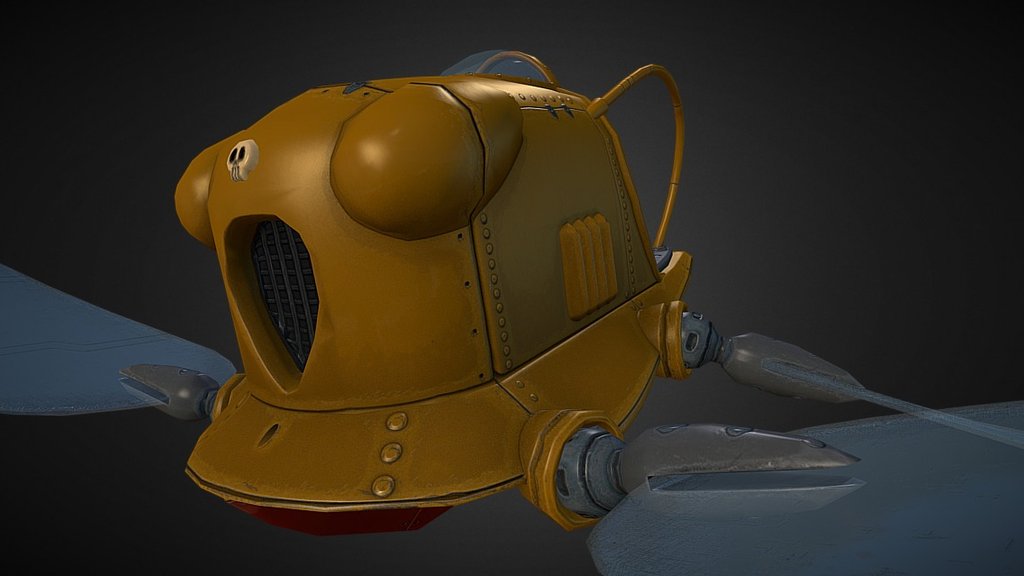 Final game asset with diffuse, gloss, spec and normal maps 3d model