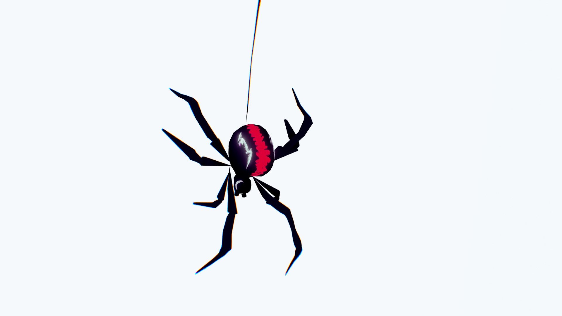 Super basic spider I desgned to test using Soft Body physics for secondary motion animation. Using oft body to get the swing on legs speeds up my process by cutting out rigs for less important creatures while keeping this bit of movement 3d model