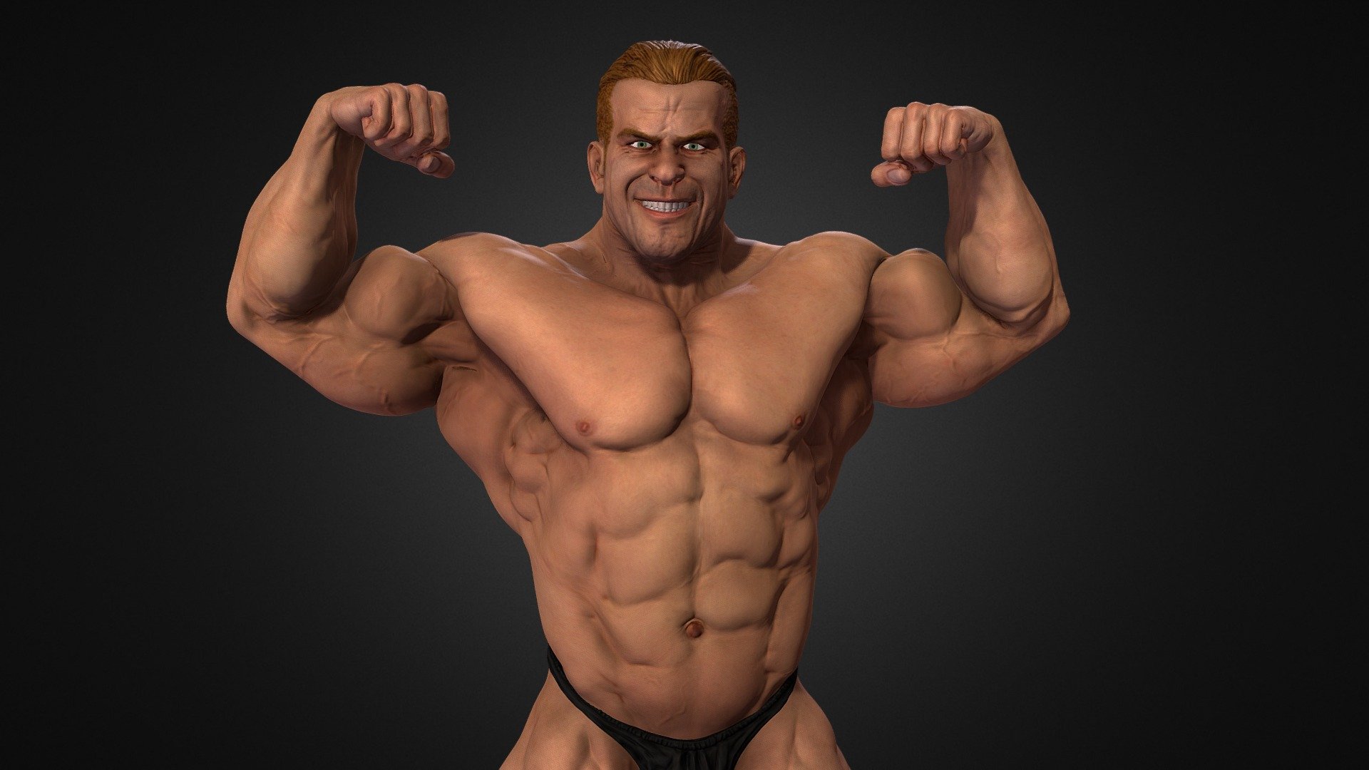 Fan art of my favorite Bodybuilder. I made this in zbrush and Xnormals - 4X Mr. Olympia Jay Cutler - 3D model by BergmannIIpruss 3d model