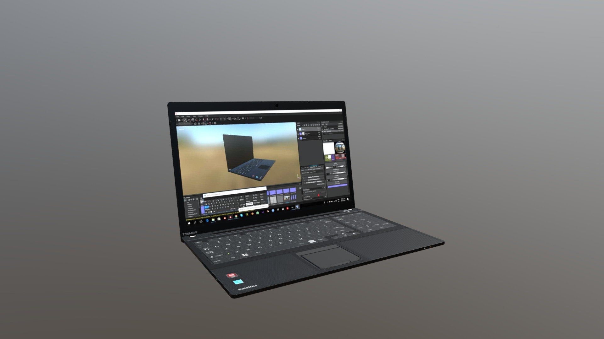LAPTOP - Download Free 3D model by VISIONNEW 3d model