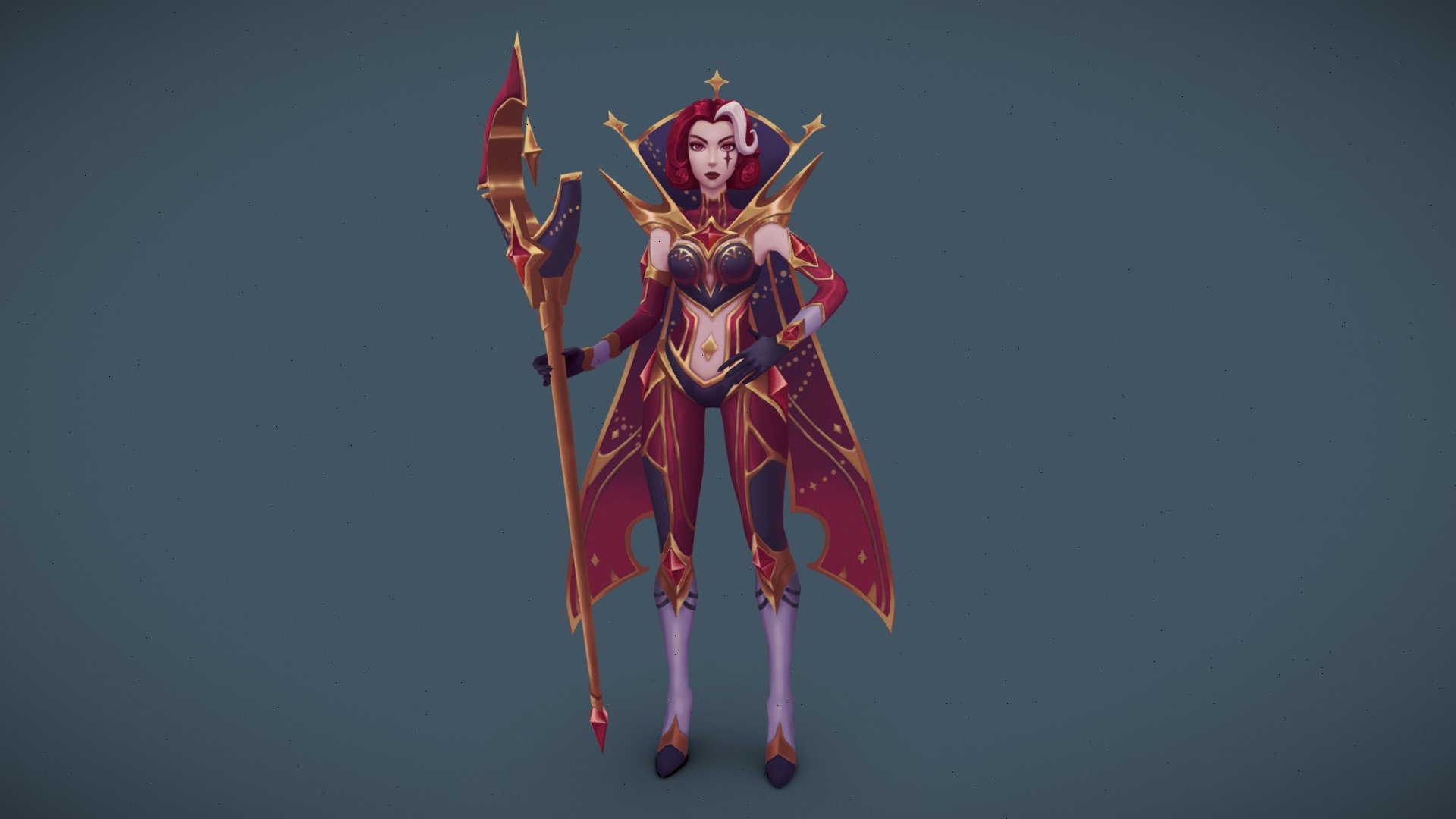 This is a fan skin I've created for my portfolio!
Based on this amazing concept: https://www.artstation.com/artwork/8w1n2x - Arcana LeBlanc - 3D model by natela 3d model
