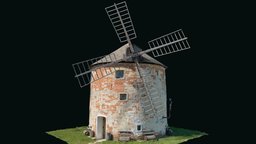 Kunkovice windmill (cut) scene, medieval, mill, heritage, windmill, czech, countryside, heritage-photogrammetry, windmill-3d, digitalpreservation, heritage-preservation, czech-republic, countryscene, realitycapture, photogrammetry, 3dscan, building, feng-che, gong-chang