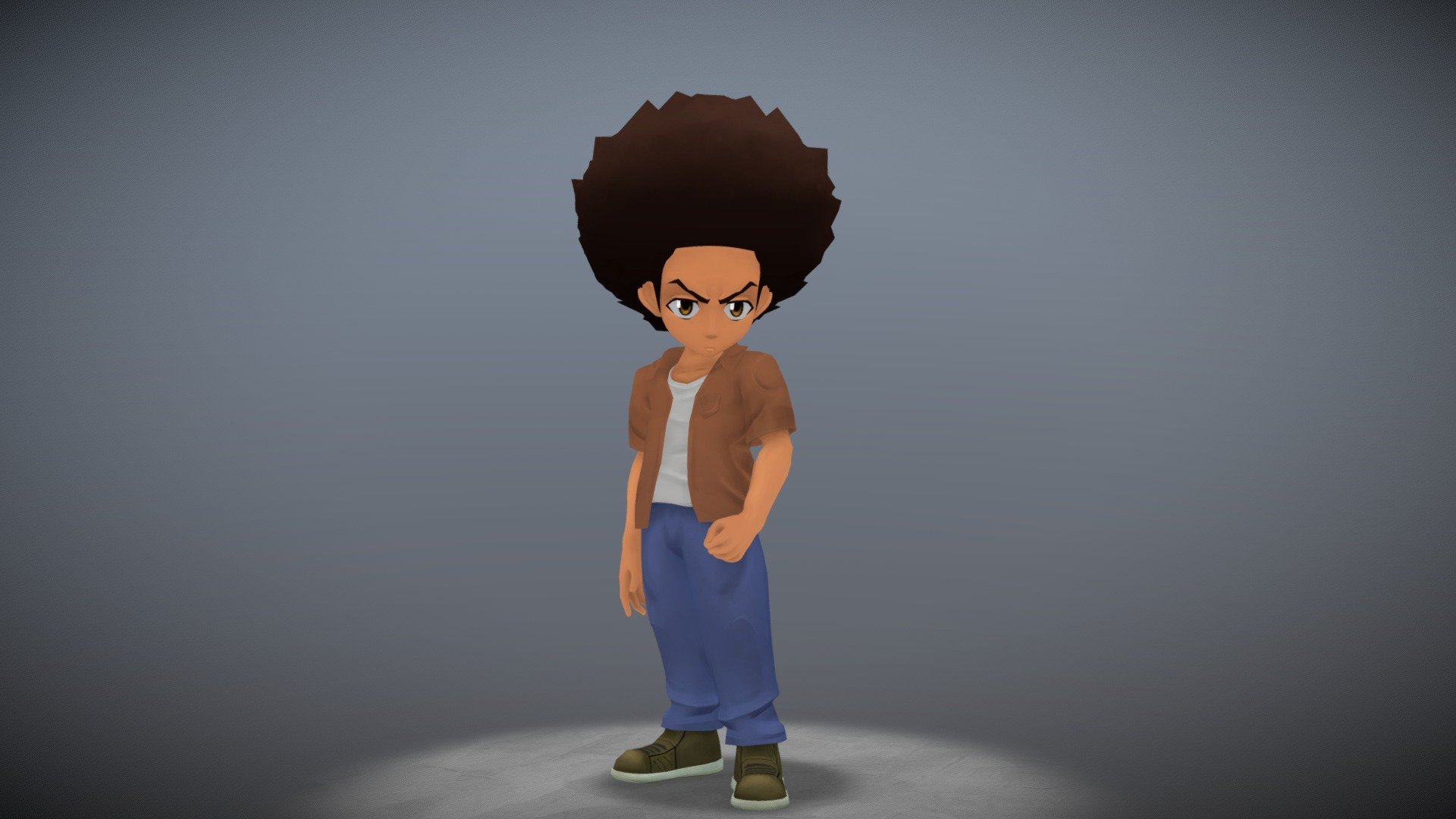Huey freeman from the show boondocks.
This model is up to be download on other sites 3d model