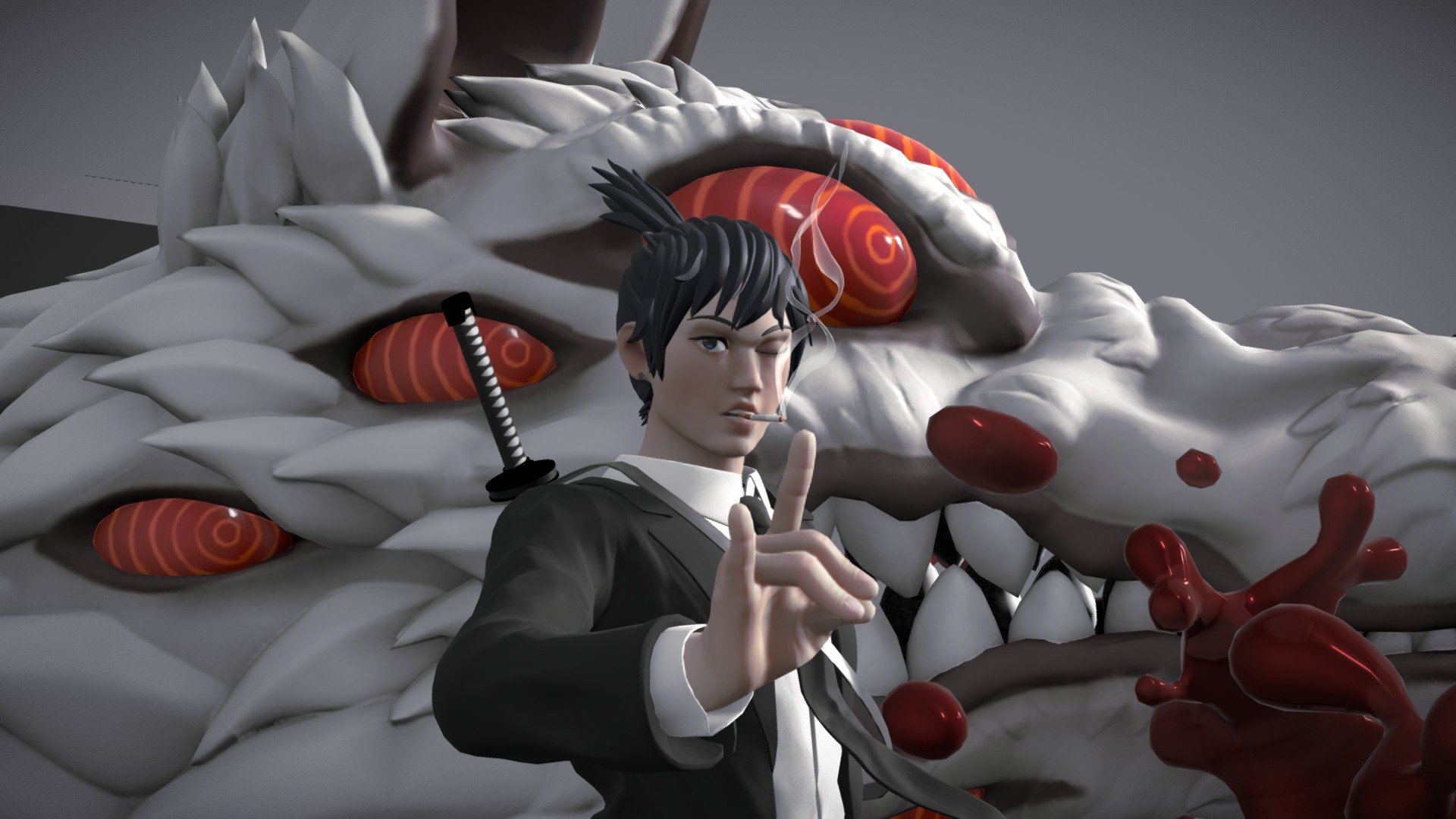 Feel the power and style of Aki and his fox demon with this amazing stylized model. Carefully designed and crafted to the smallest detail, this model invites you into the exciting world of the &lsquo;Chainsaw Man' anime. With attractive design and high quality, it is the perfect choice for anime and modeling enthusiasts

Some Renders



 - Aki Hayakawa. Chainsaw Man. Fan Art - 3D model by Wnight 3d model