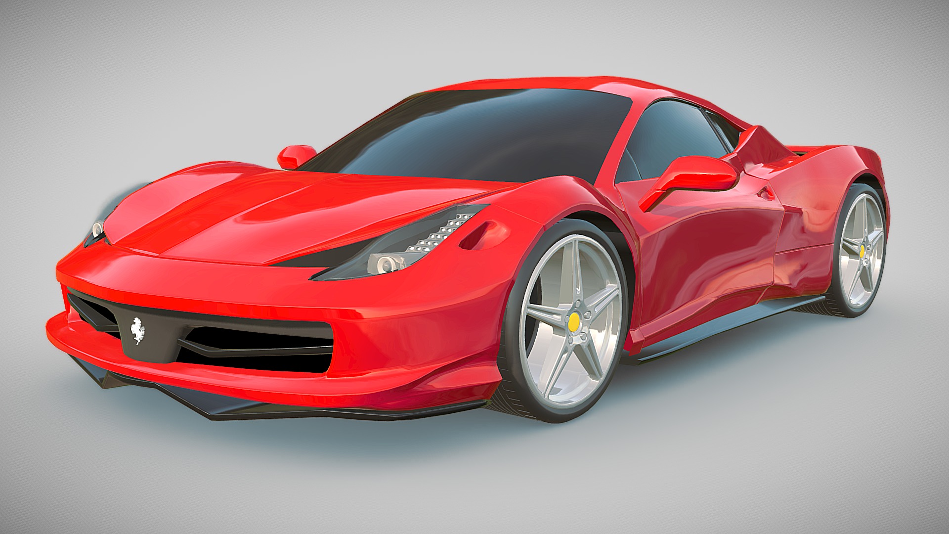 3d model created with blender3d 2.49b.Objects are separated.Tire treads  created from polygons.There are no interior objects for this product.There are textures for grill panels and for the rear lights. Enjoy my product.

obj file
verts: 297297
polys: 219622 - Ferrari 458 Italia supercar redesign - 3D model by koleos3d 3d model