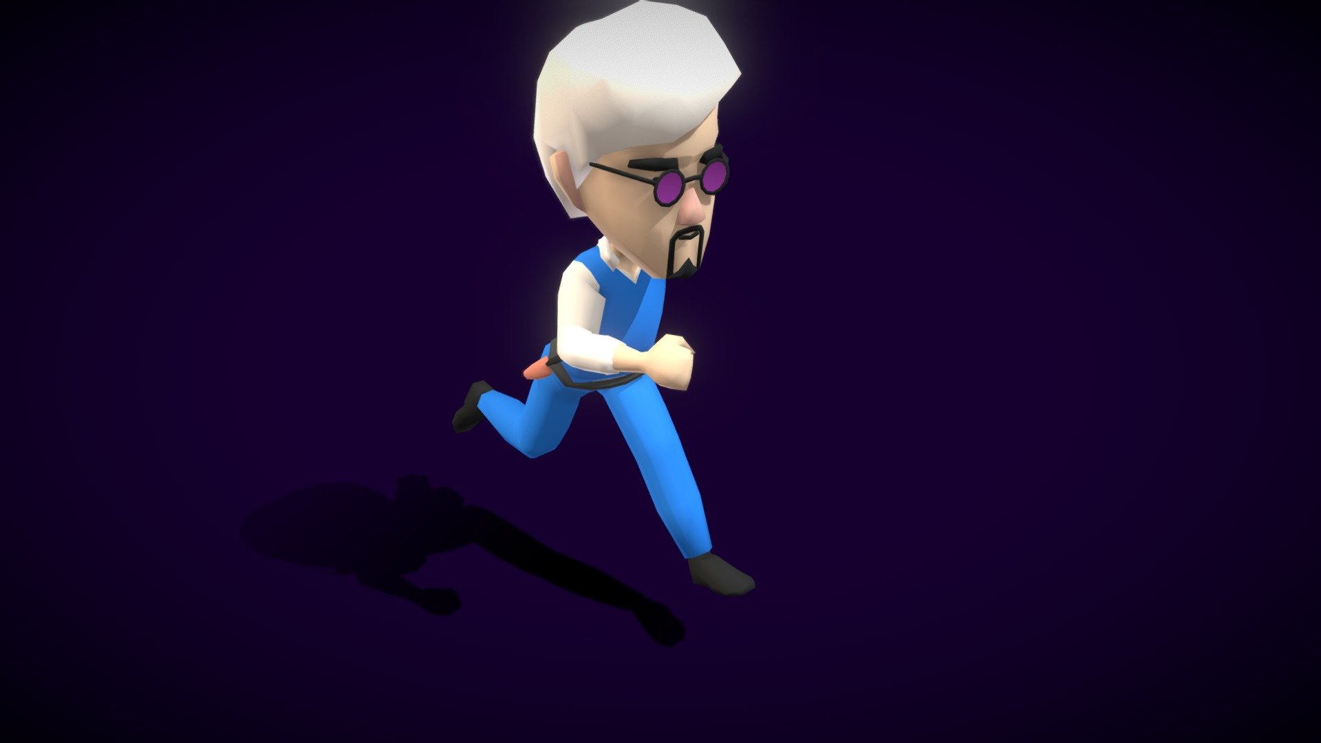 This is polys the mini cartoon character !

He is rigged bone and animations: Ilde, Walk ,Run

V5_Char 06 : 1360 polys/1374Vert/2500Tris

Let him at it!
 - V5 Char06 - Buy Royalty Free 3D model by V5 (@sakurav) 3d model
