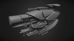THE FIFTH ELEMENT Zorg ZF-1 Pod for 3D Print weapon, 3dprint, gun, 12inch_figure, zorg, 16_scale, the_fifth_element