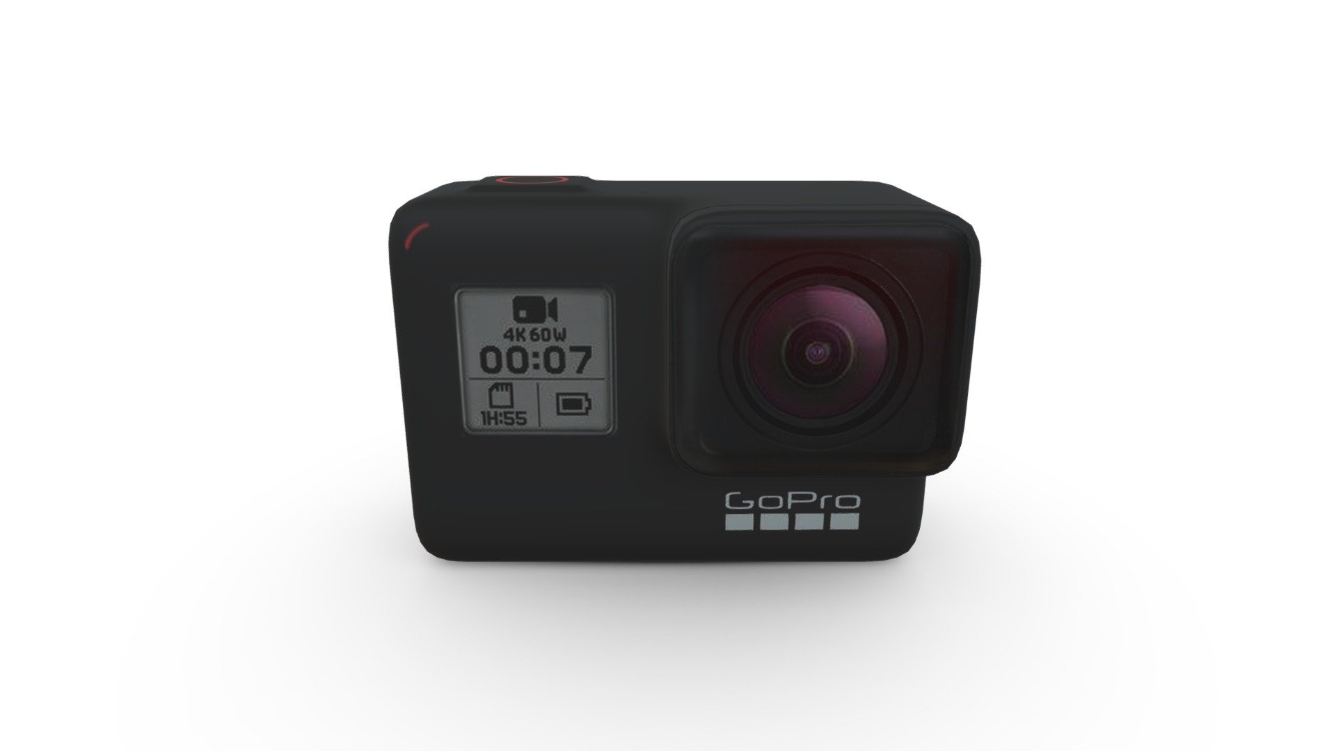 GoPro action camera - GoPro Hero 7 Black - 3D model by Protarus 3d model