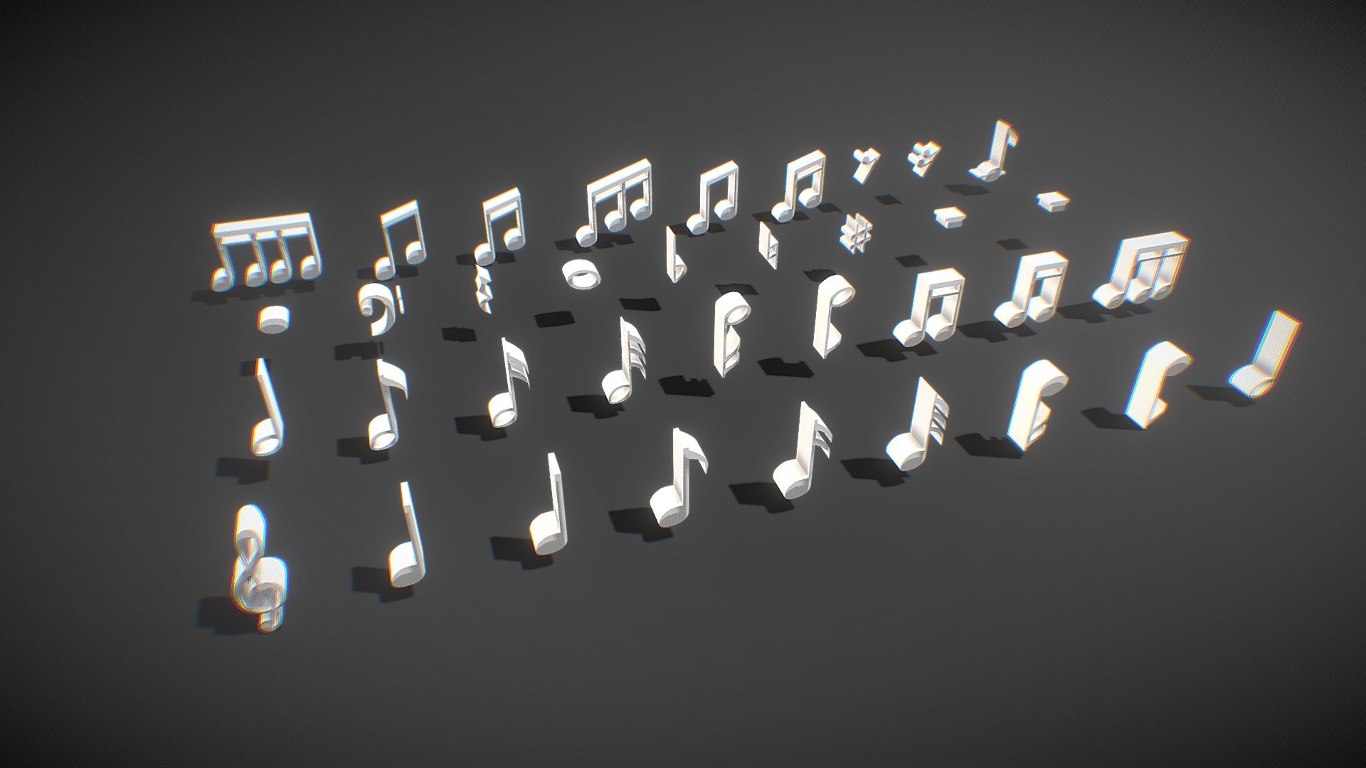 These are 36 note models.

If you want more cool models, or you have any ideas, please feel free to contact us.

E-mail: sgzxzj13@163.com - Notes - 3D model by Easy Game Studio (@Jeremy_Zh) 3d model
