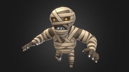 Poly HP rpg, cute, demon, mummy, enemy, jrpg, character, unity, lowpoly, gameart, gameasset, animation, stylized, monster, fantasy, gameready, evil, noai