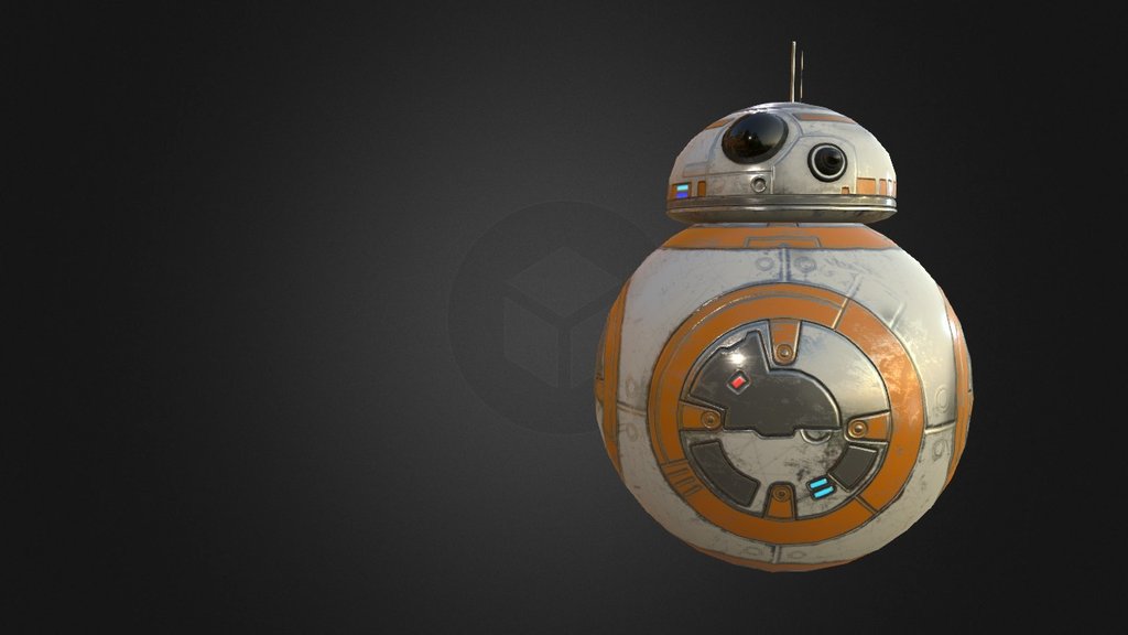 BB8, Inspired by &lsquo;Star Wars EP7 The Force Awakens' 3d model