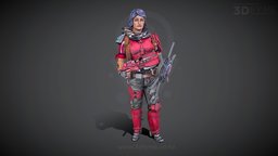 Cosplayer startrek, starfighter, costume, cosplay, bodypaint, 3d-photogrammetry, 3d-print-model