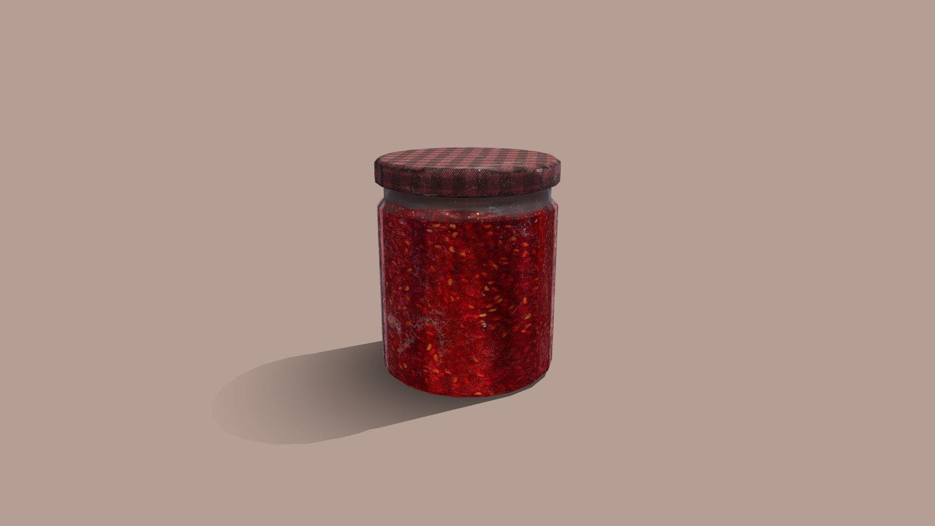 Preservative Low poly jam preserve jar for undergound survival bunker - Preservatives Jam Jar - Download Free 3D model by m31odyr 3d model
