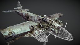 Betty Bomber mitsubishi, underwater-wreck, wwii-aircraft, underwater-photogrammetry, truk-lagoon, g4m