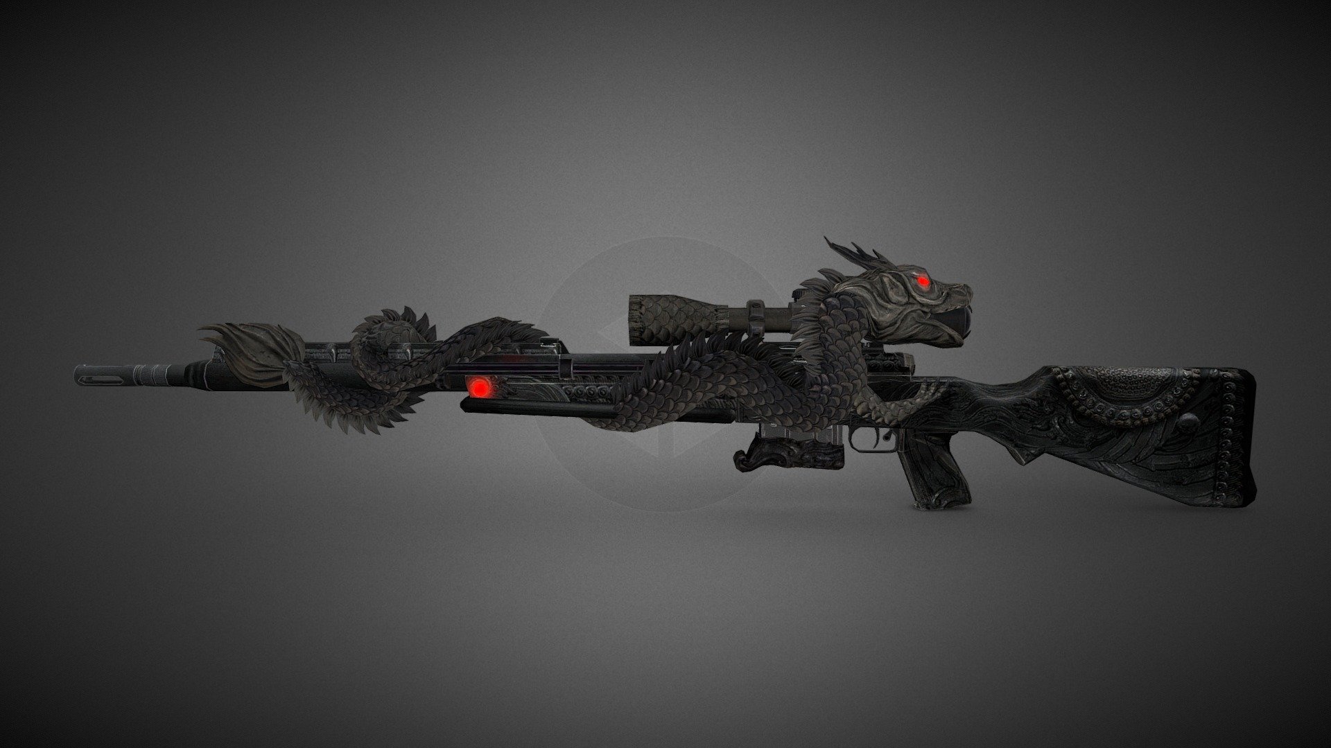 AVA's FR-F2 Black Dragon - Download Free 3D model by AlxDemento 3d model