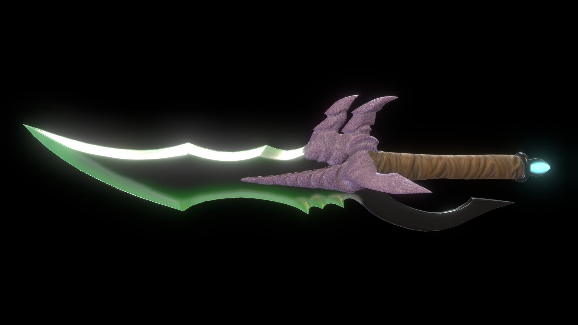 This is a dagger made from Rasaka's poison fangs. This weapon drops from the boss monster Blue Poison Fang's Rasaka in the C-rank dungeon Hapjeong Subway Station.

Source: https://ggwp.id/media/geek/anime-manga/gamma-sung-jin-woo-solo-leveling



The purchase package contains:




1:1 real world scale: 65 cm

Texture size: 2048x2048

USD PBR

Unity PBR

GLTF PBR

Low-Poly model (Game Asset)

High-Poly model (Sclupt). Previews link: https://sketchfab.com/3d-models/rasakas-fang-sclupt-f4fa8778b4e246cc8872ff5d0da4210e






Blender 3.6

Adobe Subtance Painter 3D

Author: Rzyas
 - Rasaka's Venom Fang - Solo Leveling - Buy Royalty Free 3D model by Rzyas 3d model