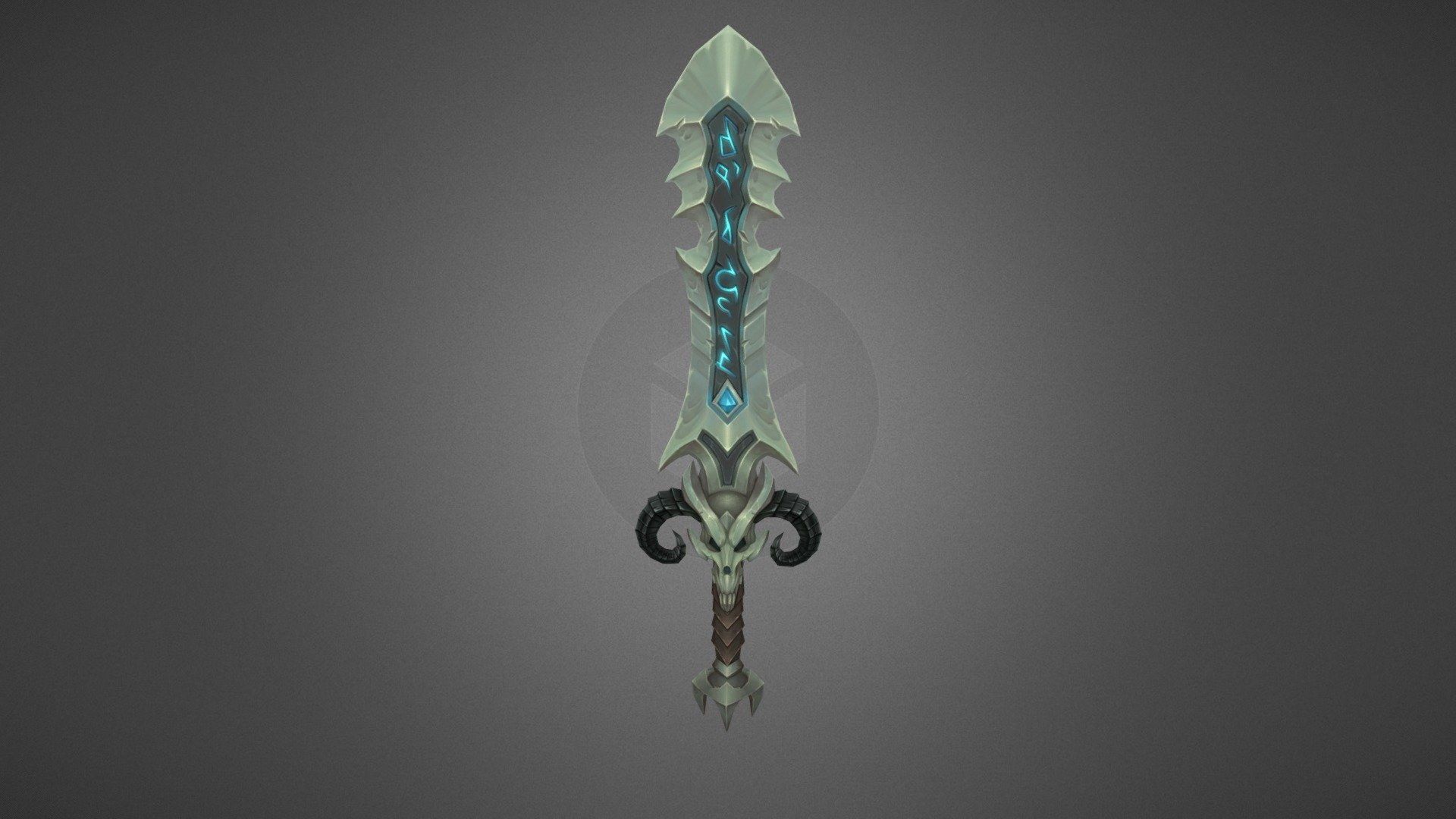 WoW Style Sword - Hand Painted - 3D model by EricHart 3d model