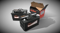 Rechargeable battery DELKOR battery, rechargeable, 3d, car, 57539, delkor