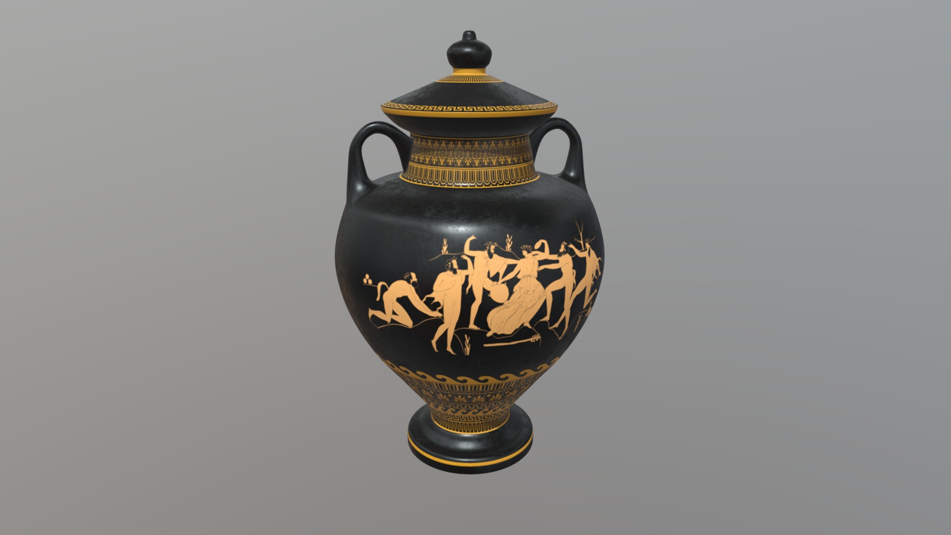 antique greek vase - Greek Vase - 3D model by dr.lowpol 3d model