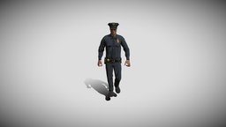 Mall Cop police, avatar, security, uniform, copper, charactermodel, character-model, walkcycle, walk_cycle, poliigon, animatedcharacter, rigged-character, animated-character, rigged-and-animation, maya, blender, free, animated, male, rigged, uniform-clothing