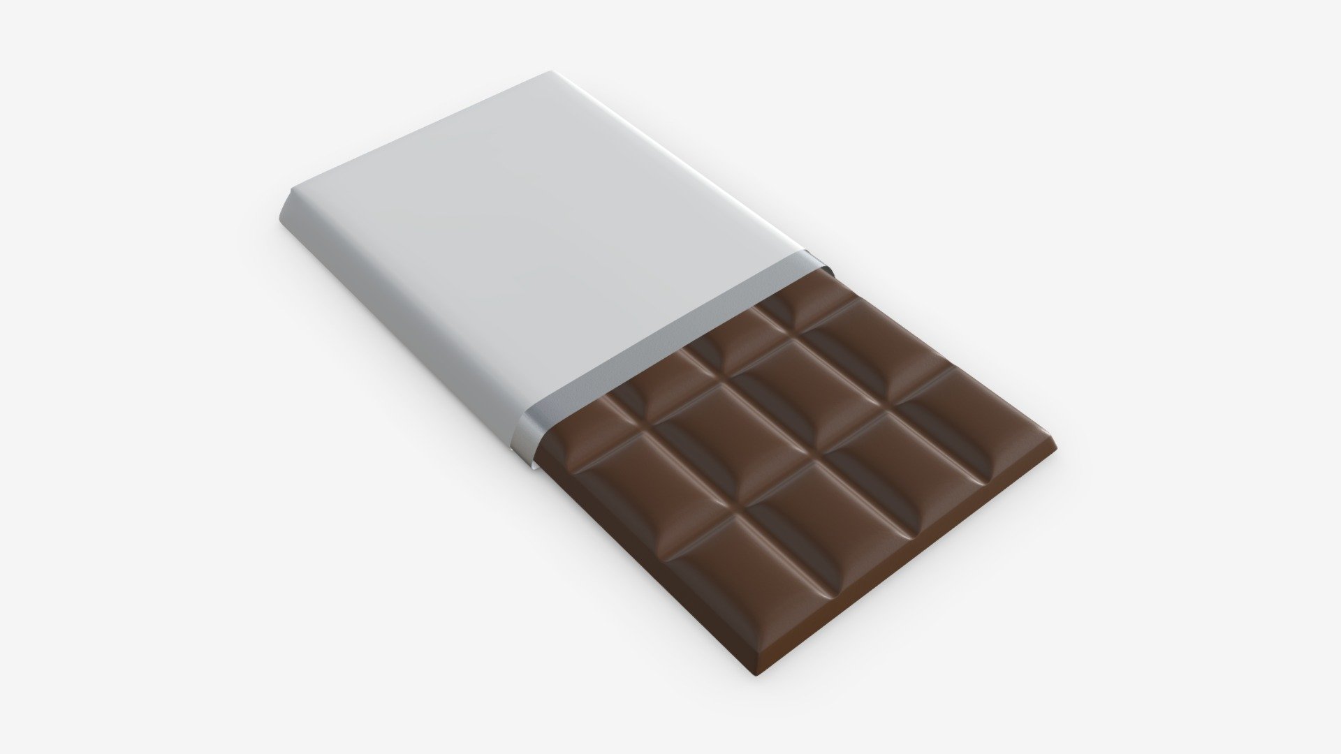 Chocolate bar packaging opened 01 - Buy Royalty Free 3D model by HQ3DMOD (@AivisAstics) 3d model