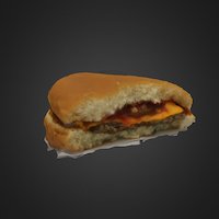 Burger Bitten food, 3dsmax, agisoft-photoscan