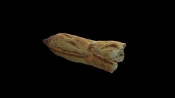 Half French Baguette (1st Half) french, half, bread, bakery, baguette, photogrammetry-photoscan, photogrammetry, bakery-products