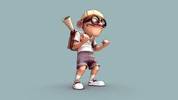 boy in the school cartooncharacter, cartoon, 3d, art, characterdesign