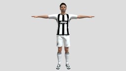 Soccer Player Juventus legend, cloth, football, defender, player, soccer, tournament, team, trophy, goal, worldcup, penalty, juventus, character, game, animated, human, male