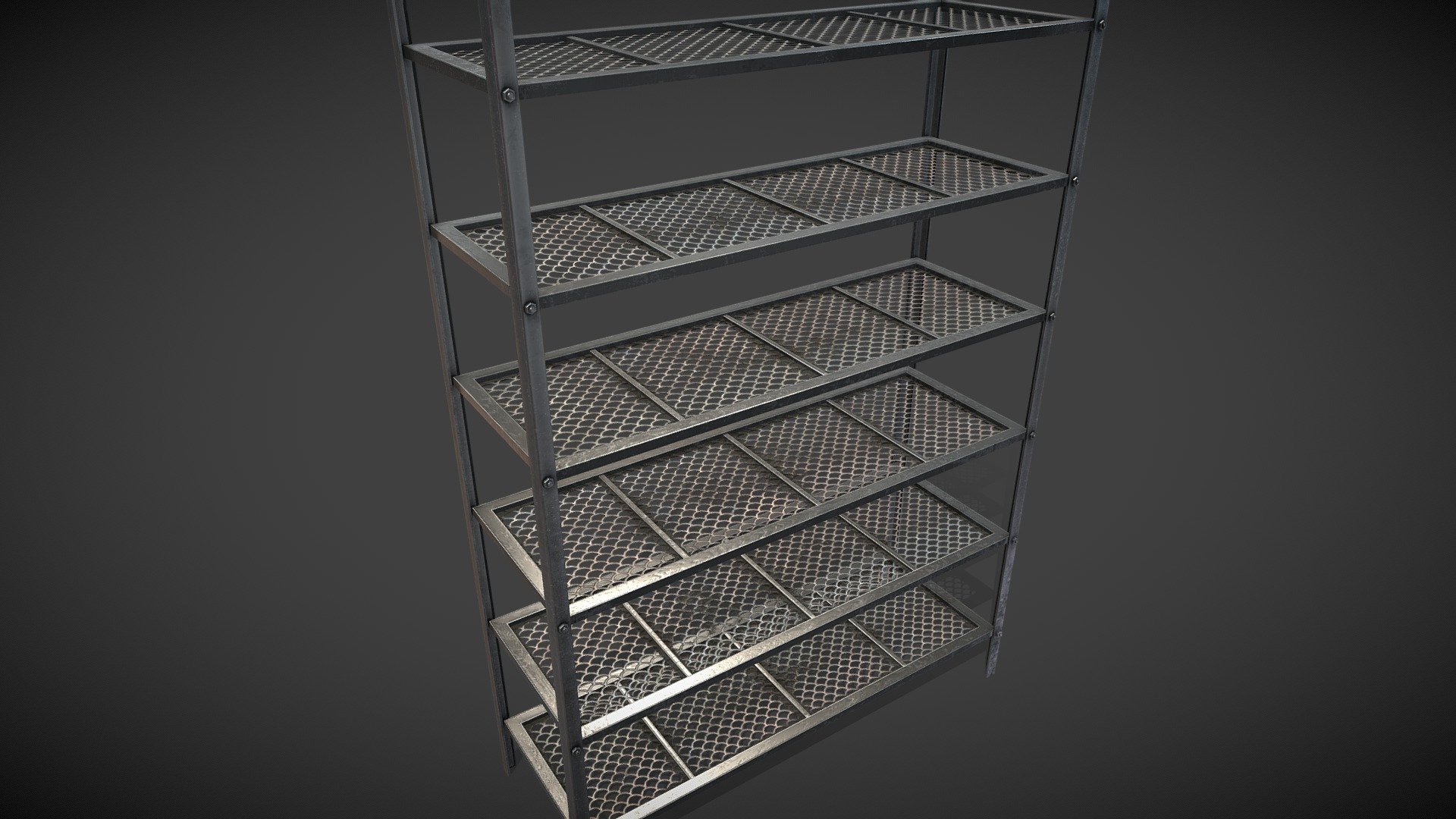 Metal Shelf - Metal Shelf - 14MB - Download Free 3D model by adventurer (@ahmagh2e) 3d model