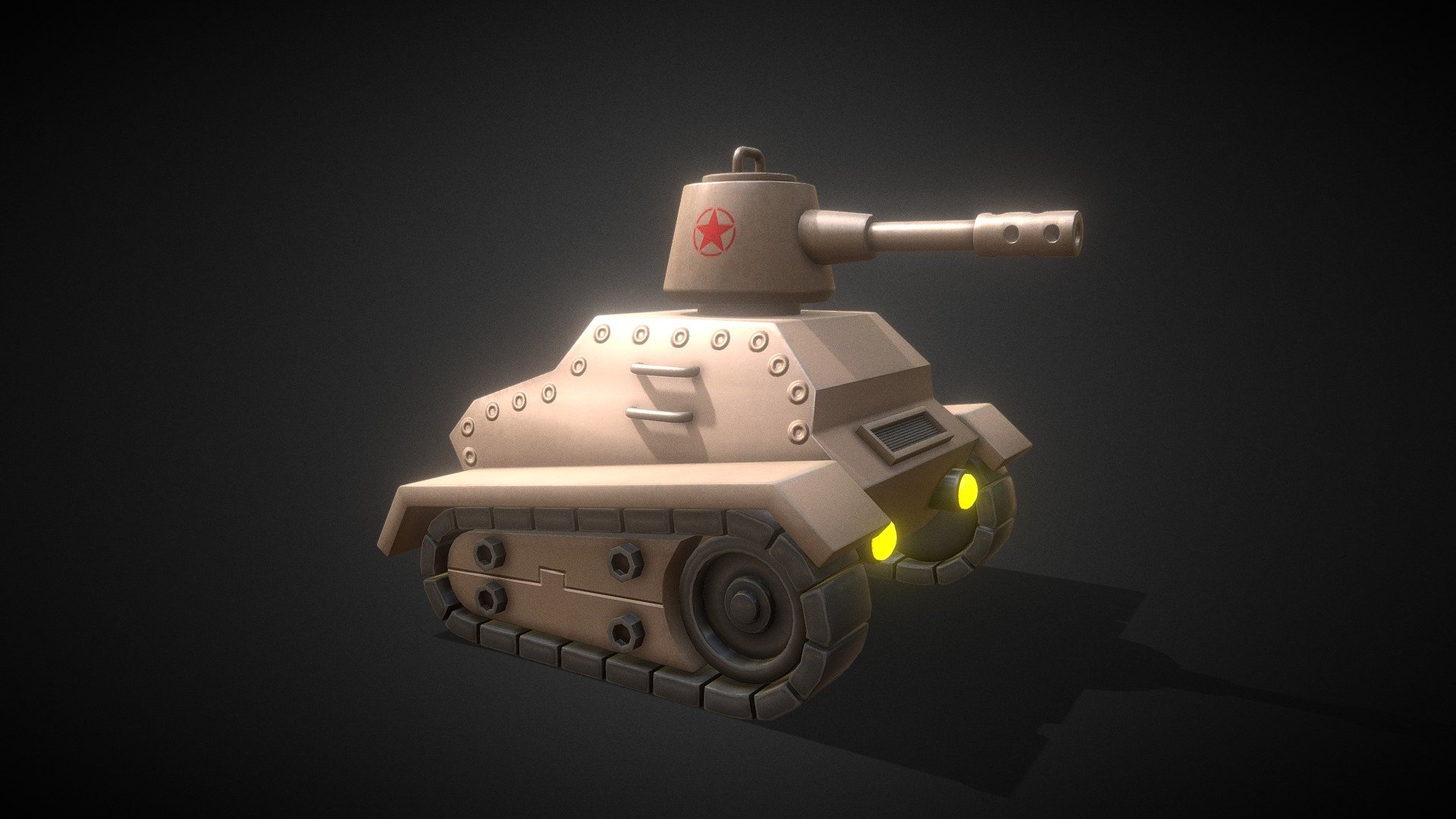 Tutorial here: https://www.youtube.com/channel/UC3R6lDf-Rlb9QW-D3CnhR7w

The model works perfectly in close-ups and high quality renders. It was originally modelled in 3ds Max 16, textured in Substance Painter and rendered with Marmoset Toolbag 3.

What is in the archive: MAX_16; OBJ; FBX ; Textures (2k resolution)

Features: Model resolutions are optimized for polygon efficiency. Model is fully textured with all materials applied. All textures and materials are included and mapped in every format. Autodesk 3ds Max models grouped for easy selection &amp; objects are logically named for ease of scene management. No cleaning up necessary, just drop model into your scene and start rendering. No special plugin needed to open scene.

Textures formats: PNG (2K) - Stylized Tank - Tutorial Included - Buy Royalty Free 3D model by ninashaw 3d model