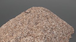 Wood chips pile