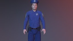 Police officer newyork, officer, policeman, character, human