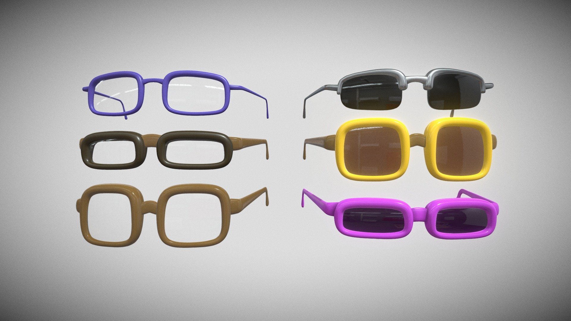 Glasses - Glasses - Buy Royalty Free 3D model by tkkjee 3d model