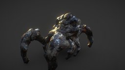 Giant Ironstone bug Monster insect, beast, bug, bas, asset, game, pbr, lowpoly, monster, gameready