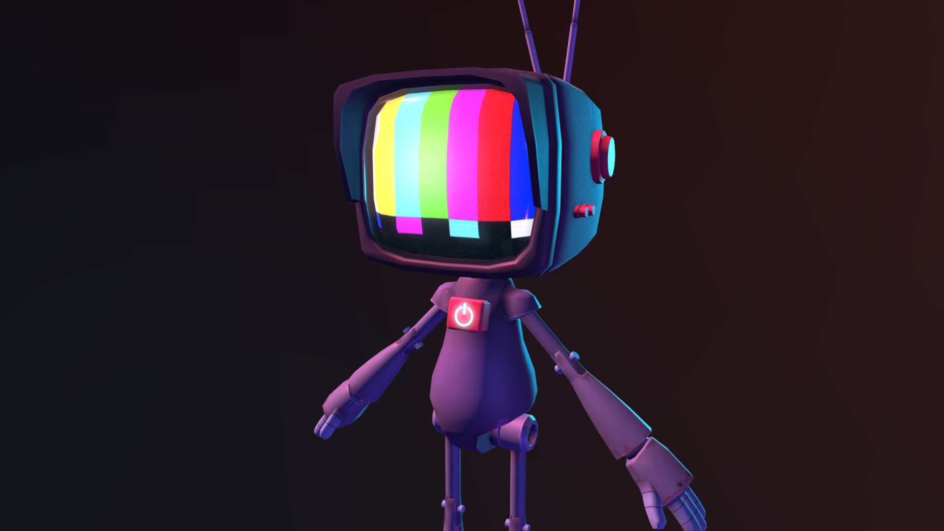 This is for a University project,
The total polycount is 2225,
All the textures were hand painted in photoshop - TV boy MK2 - 3D model by JordanNoadMault 3d model