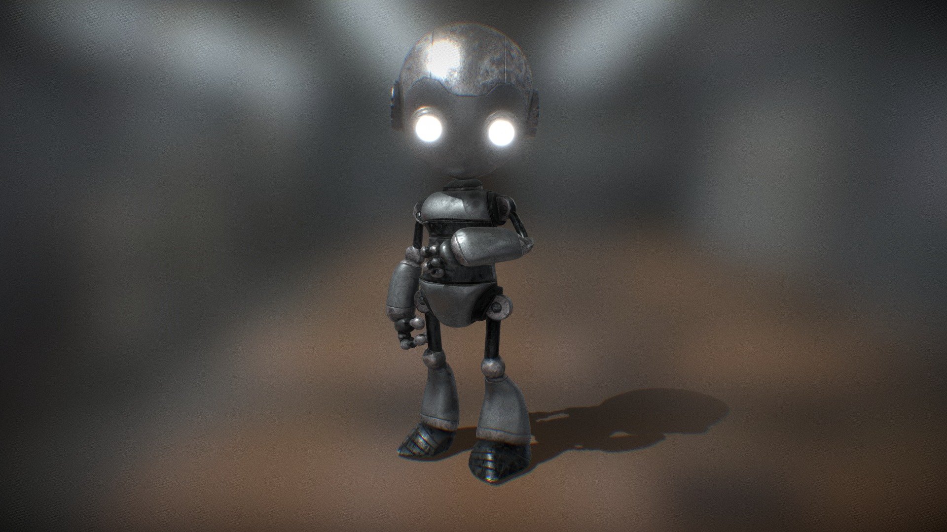 The character uses a Mixamo skeleton, has 6 subtools, might be good for games, you can use it if you need.I'm just learning software

reference: https://ru.pinterest.com/pin/443815738287308379/ - Smart Littel Robot - Download Free 3D model by DeadLink (@hell3879) 3d model