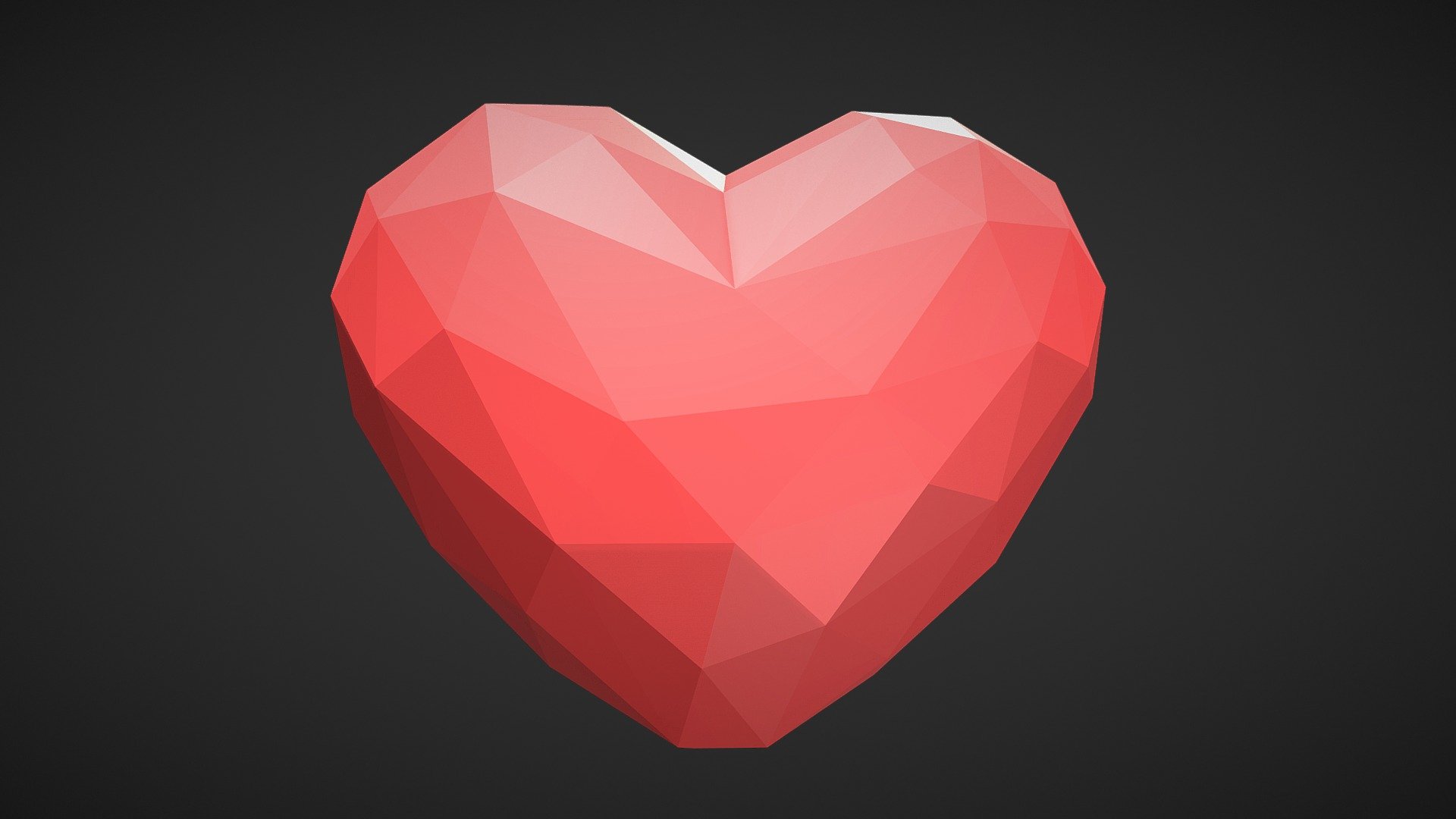 Heart Symbol Low Poly. 
There are the following files: 
 3ds max 2014;  3ds max 2017;  FBX;  OBJ;  3DS. 
Hope you like it! Thank you very much!
 - Love Low Poly - Download Free 3D model by VARRRG (@VladislavFehu) 3d model
