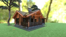 one floor wooden house project, one, cottage, villa, small, logs, log, architect, plan, draft, country, build, floor, sketch, big, best, family, russia, ivan, finland, residental, average, guest, constuction, plan47, vershinin, architecture, house, wood, building