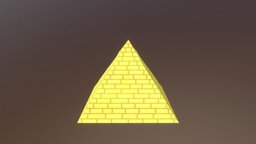 cartoon pyramid pyramid, desert, cartoon, stylized