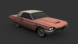 64 Coupe rusty, sports, old, coupe, 1950s, 1960s, vehicle, lowpoly, gameasset, car, gameready