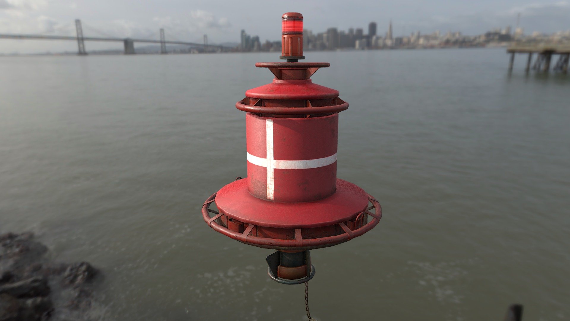 LODs 0-2 - Buoy River Cylindrical (can) RB-4 Type-2 - 3D model by shipsim 3d model