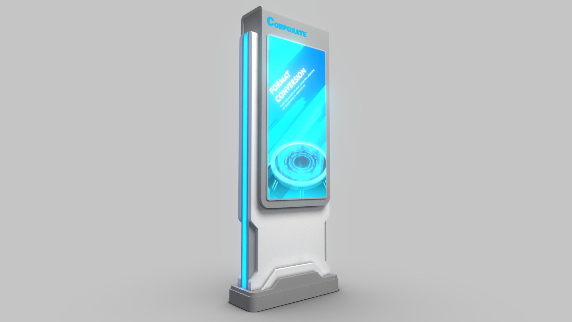 Lightbox Poster stand

model dimensions: 70x27x180cm



this model made using Autodesk 3Ds max 2018 / Vray 3.60.03 renderer



there are also save in Autodesk 3Ds max 2015 version / Default scanline renderer / without lighting and camera



format conversion:

1&gt; Fbx format



standart map texture (without lighting setup)



vray complete map texture (embed lighting texture map)



2&gt; Obj format



standart map texture (without lighting setup)



vray complete map texture (embed texture map)


 - TOTEM 02 - Buy Royalty Free 3D model by fasih.lisan 3d model