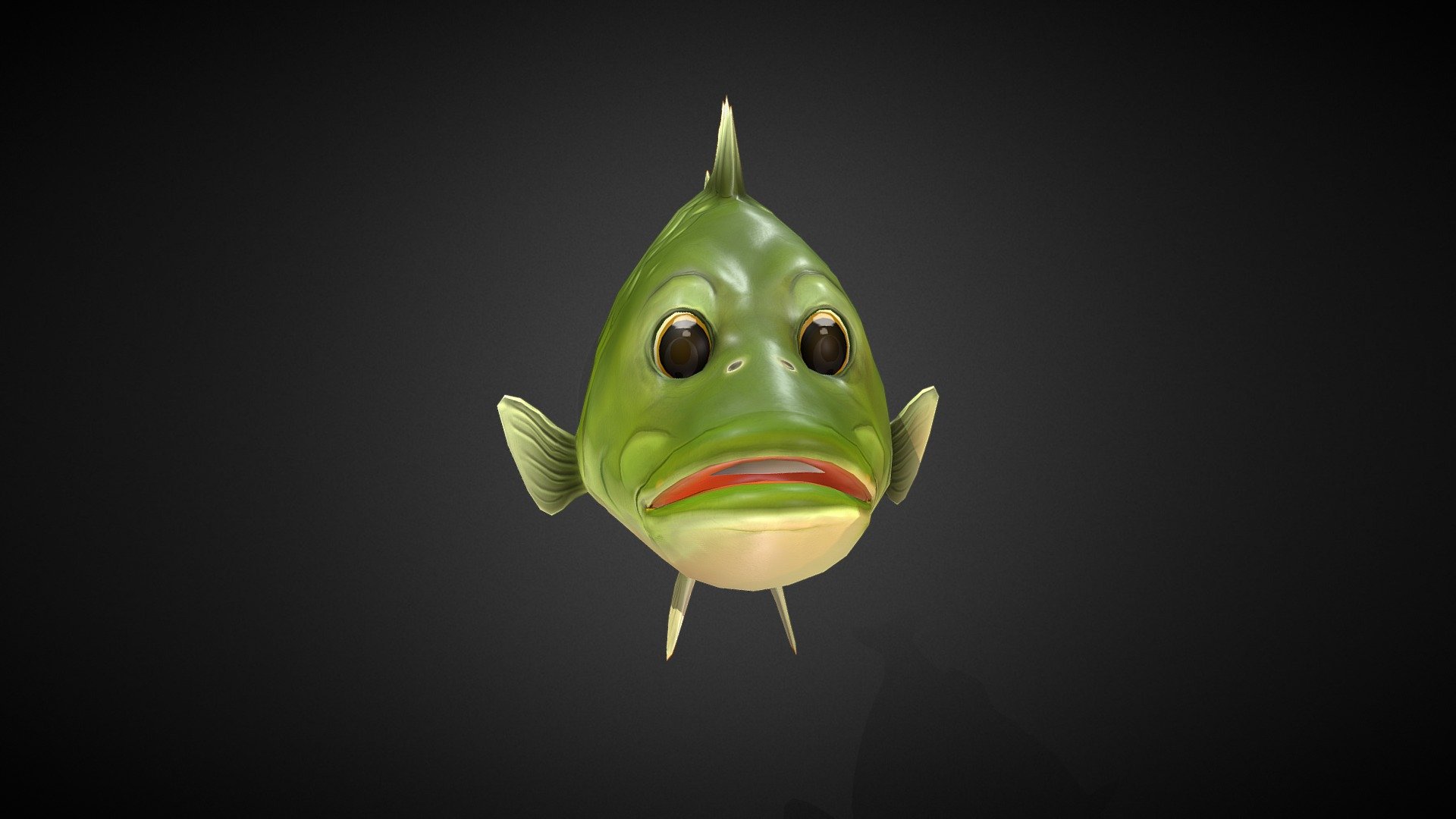 A fish created in toon style based similar to Disney movies 3d model